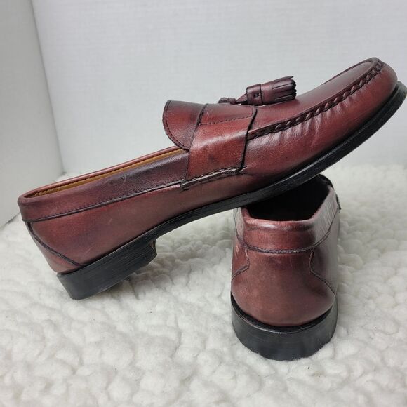 Allen Edmond Schreier Dress Penny  Loafers Men 10 D Brown Leather Tassel 50193 main image 6